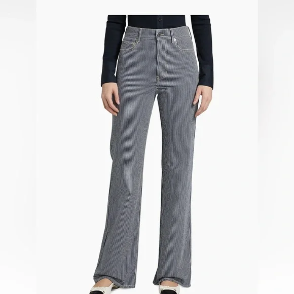 Veronica Beard Crosbie High Rise Striped Jeans - Picture 6 of 6